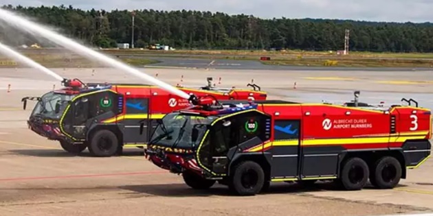 Nürnberg Havalimanı’na Yeni Nesil Yangın Söndürme Araçları